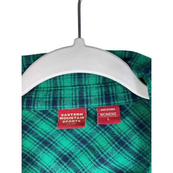 Eastern Mountian Sports Flannel Green Winter Grunge Utility Outdoors L - Picture 2 of 7